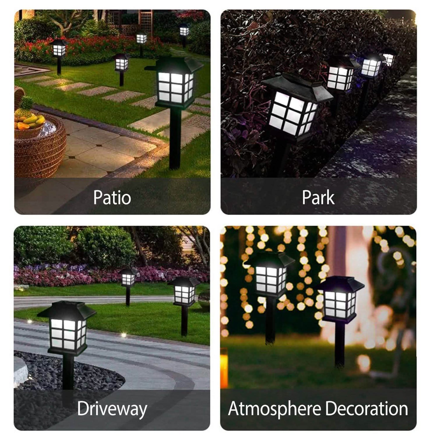 4-Pack: Solar Pathway Lights