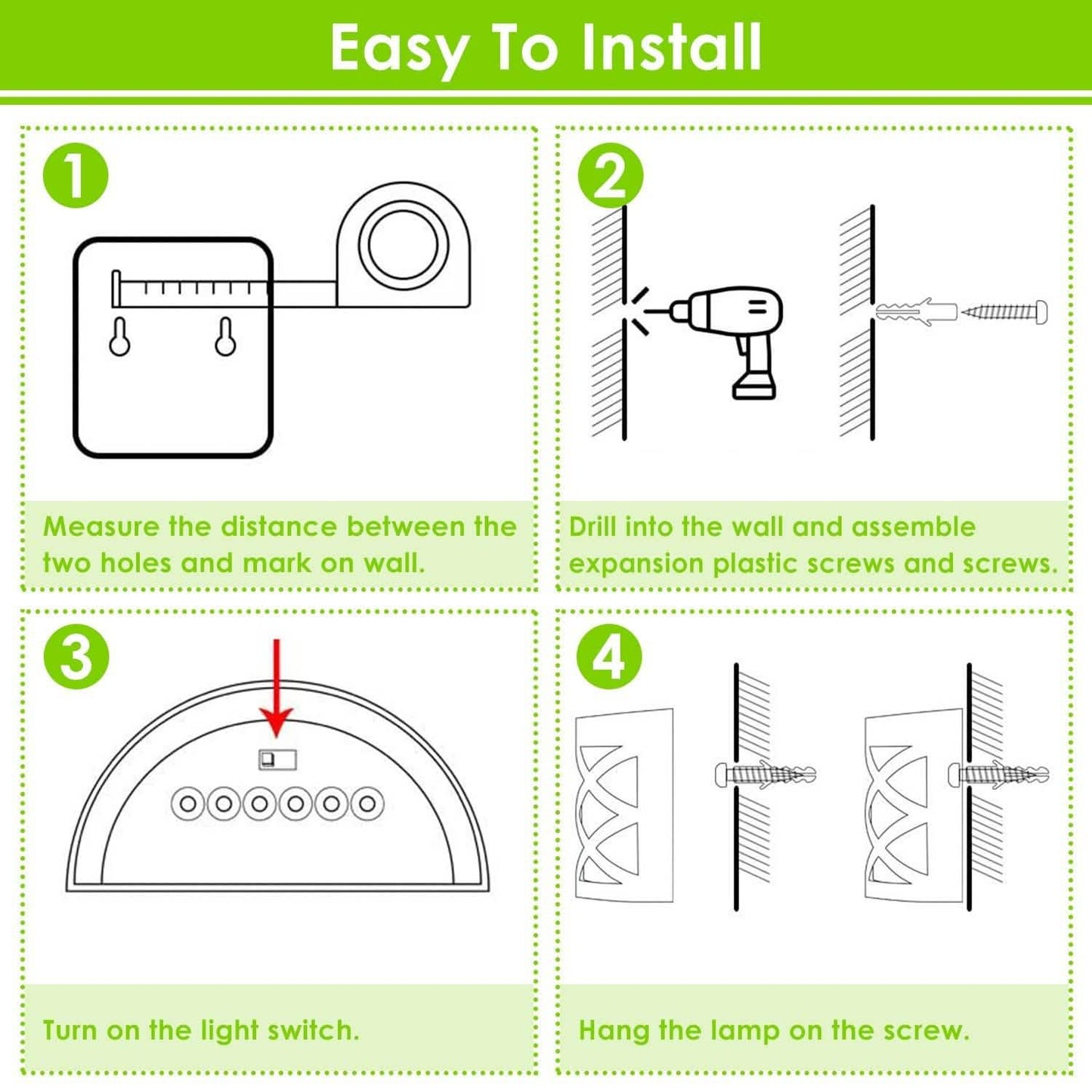 4-Pack: Solar Power LED Fence Light