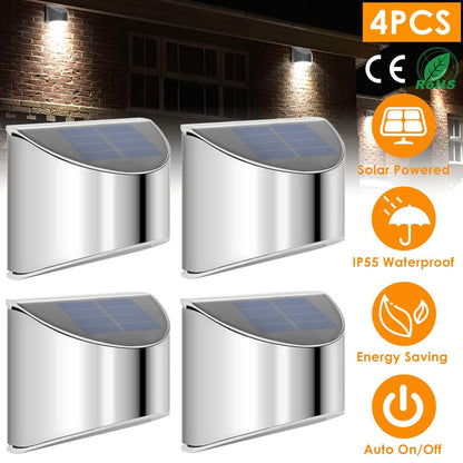 4-Pack: Solar Powered Deck Lights
