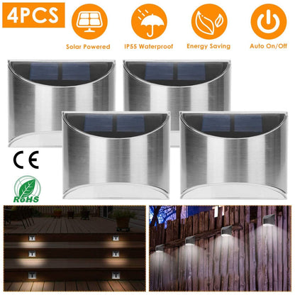 4-Pack: Solar Powered Deck Lights