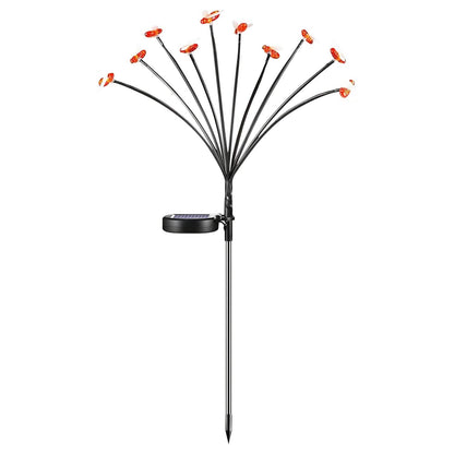 4-Pack: Solar Powered Stake Bee Light 2 Lighting Mode Lifelike Firefly