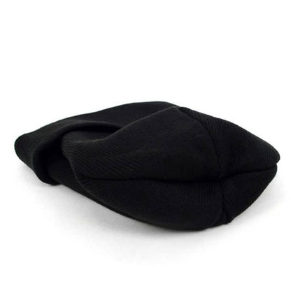 4-Pack: Thermal Windproof Winter Black Beanie Hat