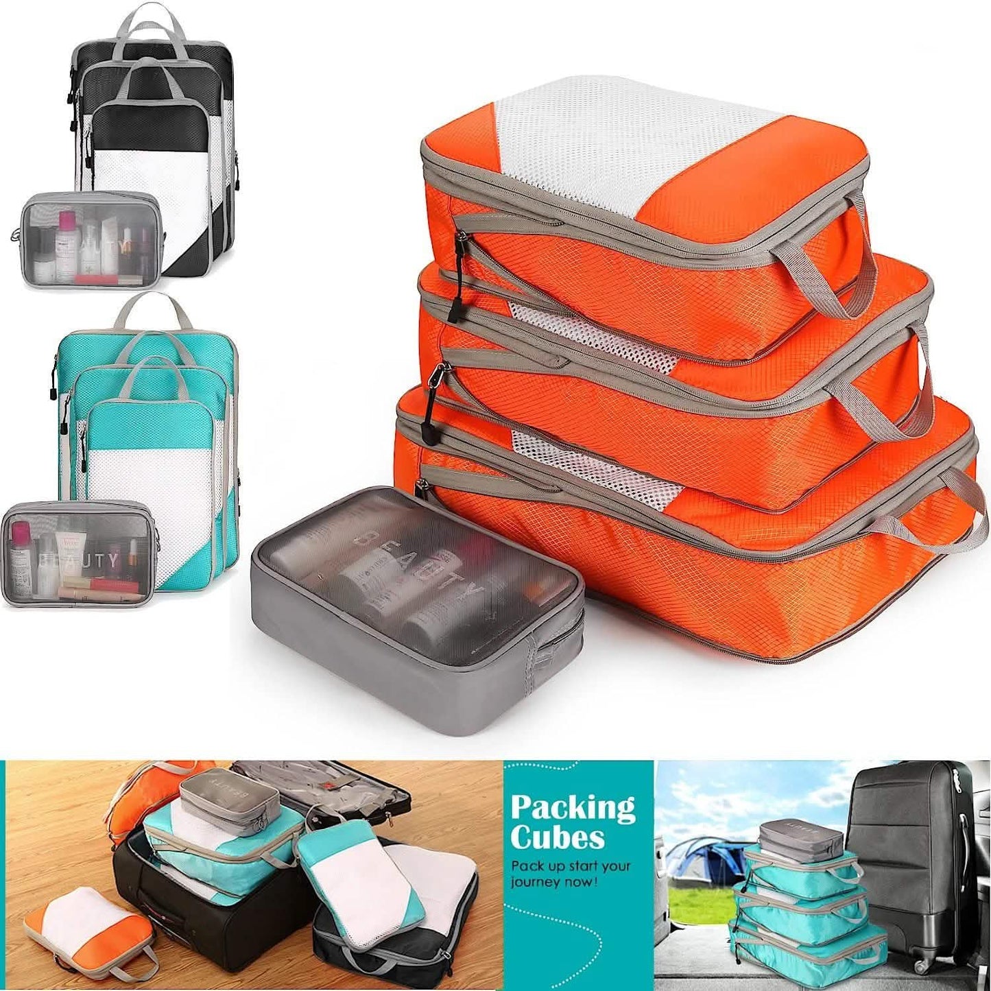 4-Pack: Travel Suitcase Storage Bag Set