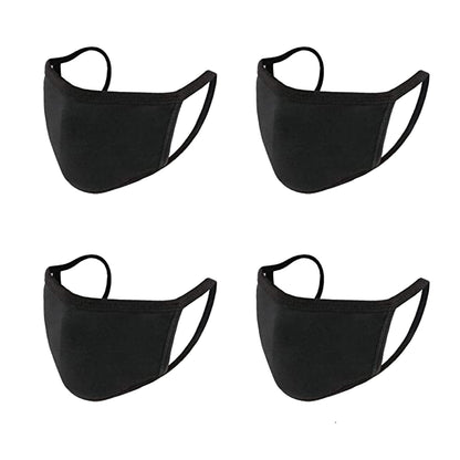 4-Pack: Washable & Reusable 2-Ply Cotton Fabric Reversible Face Mask