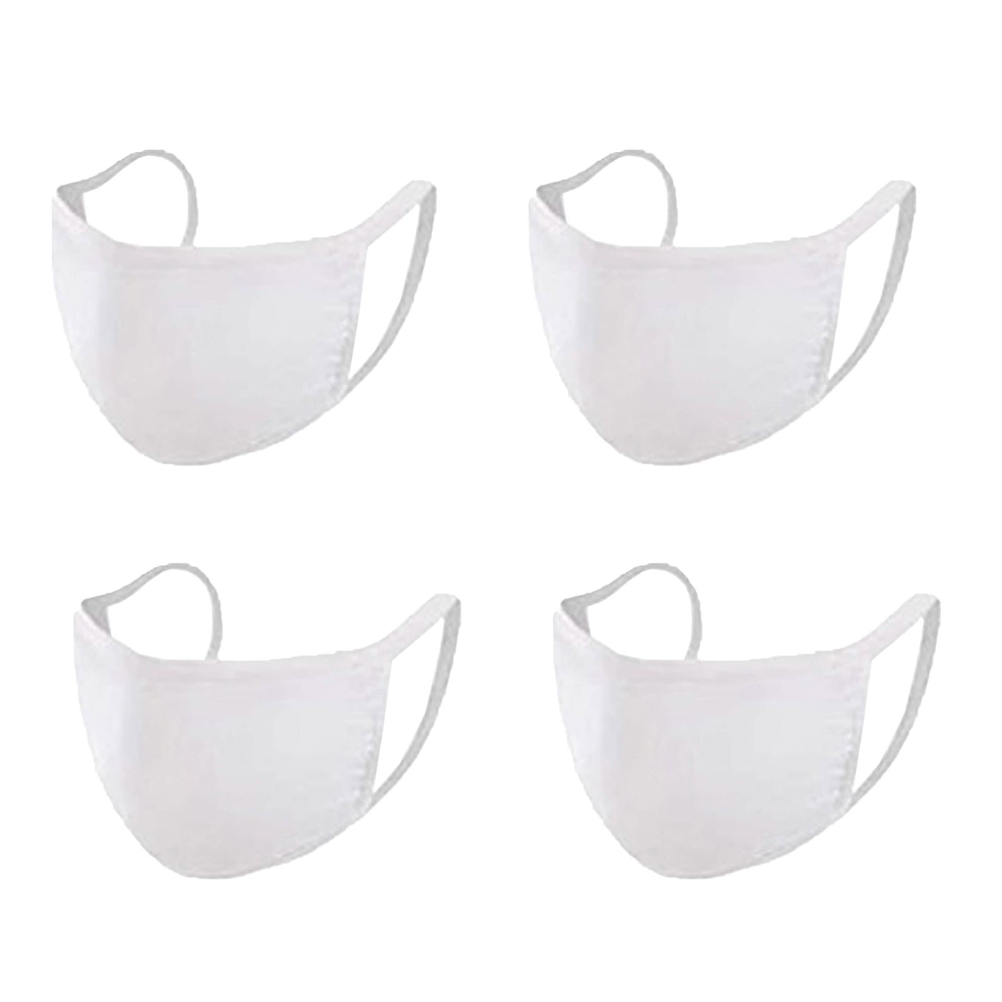 4-Pack: Washable & Reusable 2-Ply Cotton Fabric Reversible Face Mask