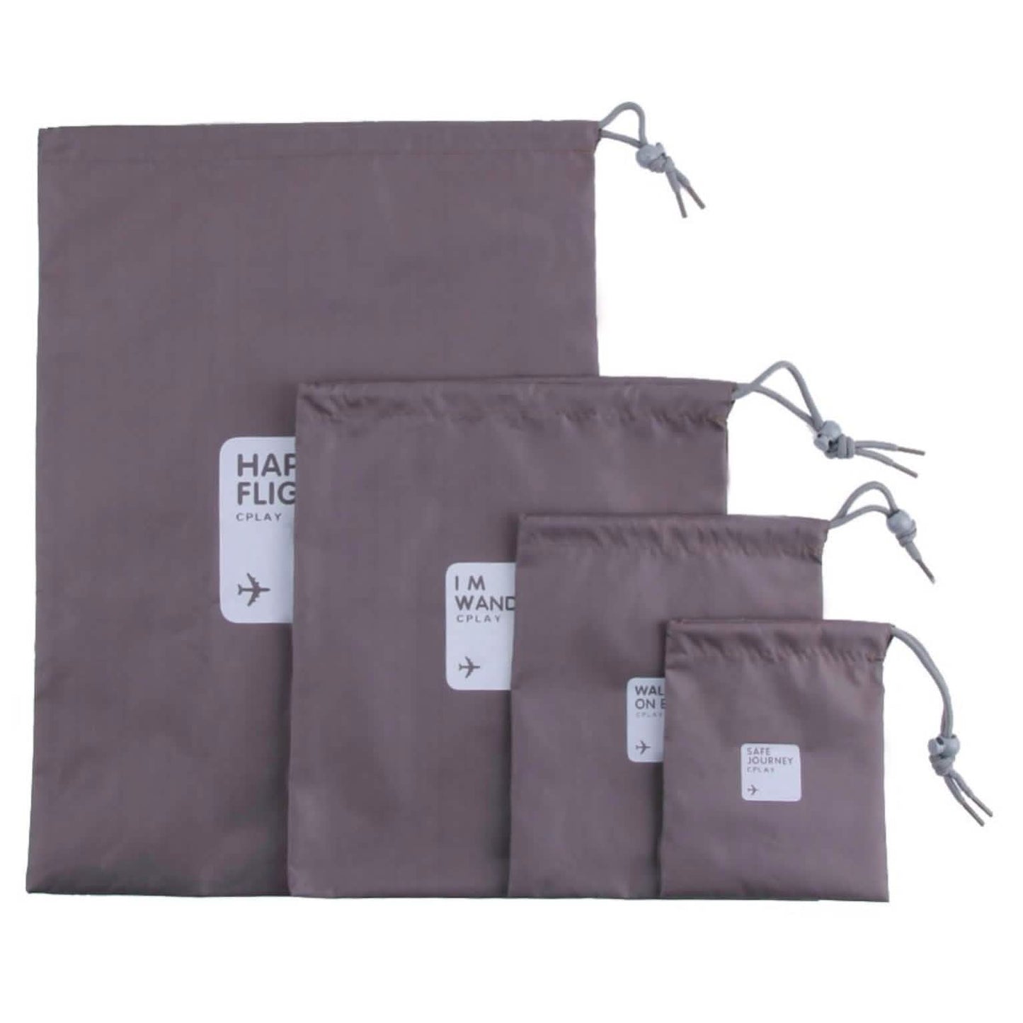 4-Pack: Waterproof Drawstring Bag Set