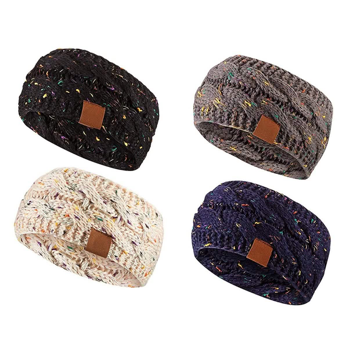 4-Pack: Women Confetti Winter Headband Wrap And Ear Warmer