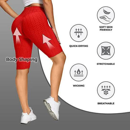 4-Pack Women's Butt Lifting Biker Shorts (Anti-Cellulite)