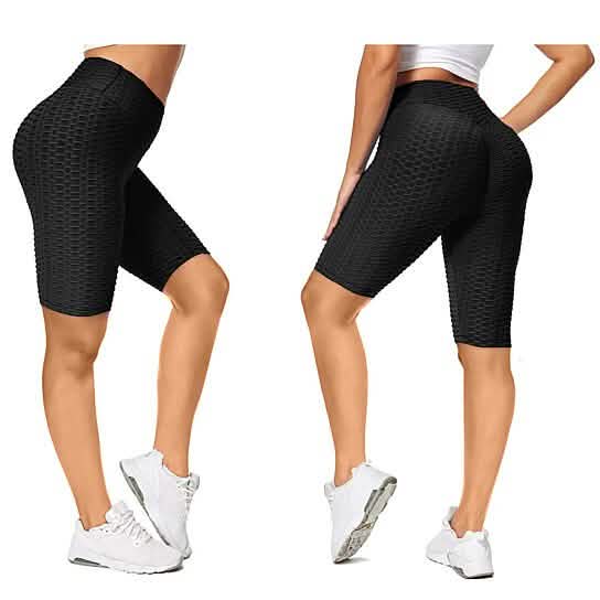 4-Pack Women's Butt Lifting Biker Shorts (Anti-Cellulite)