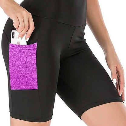 4-Pack: Women's High Waisted Biker Shorts with Pockets