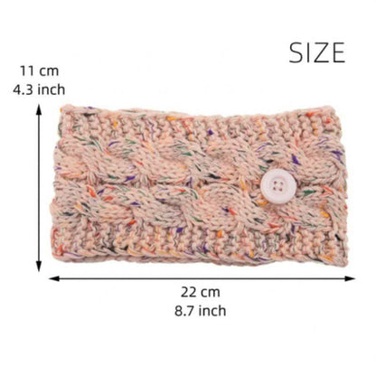 4-Pack: Women's Winter Headband and Ear Warmer with Buttons to Hold Mask