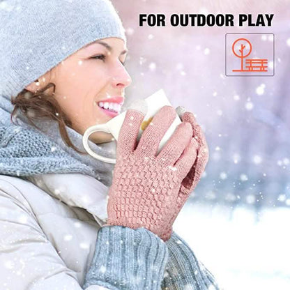 4-Pair: Women's Winter Touch Screen Gloves Warm Fleece