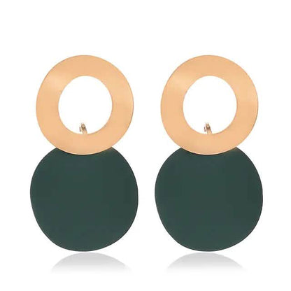 4-Pairs: Women's Holiday Chrome Geometric Ball Earrings