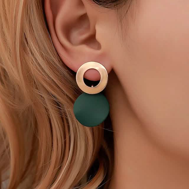 4-Pairs: Women's Holiday Chrome Geometric Ball Earrings