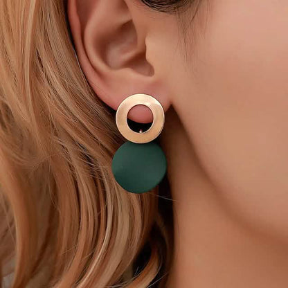4-Pairs: Women's Holiday Chrome Geometric Ball Earrings
