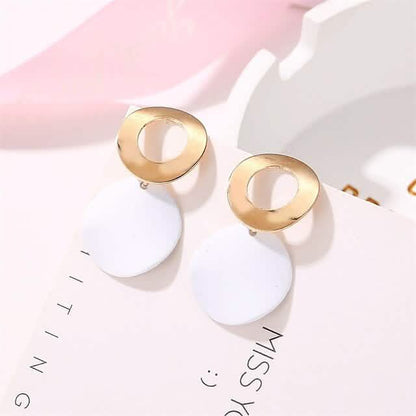 4-Pairs: Women's Holiday Chrome Geometric Ball Earrings