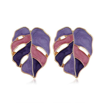 4-Pairs: Women's Vintage Leaf Fashion Earrings