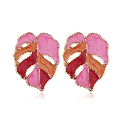 4-Pairs: Women's Vintage Leaf Fashion Earrings