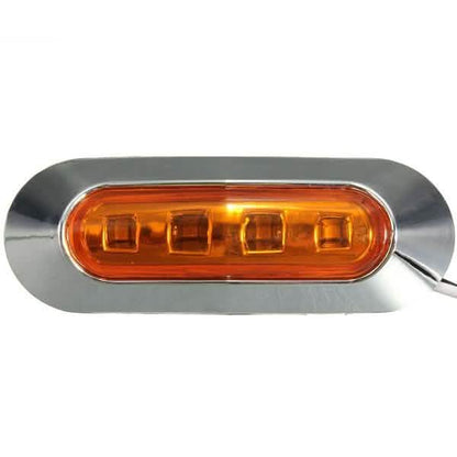 4-Piece: 12V-24V 4 LED Side Marker Indicator Lights