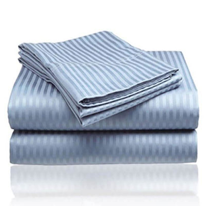 4-Piece: 1800 Series Brushed Microfiber Dobby Striped Sheet Set