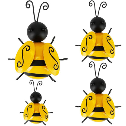 4-Piece: 3D Bumble Bee Ornament Set
