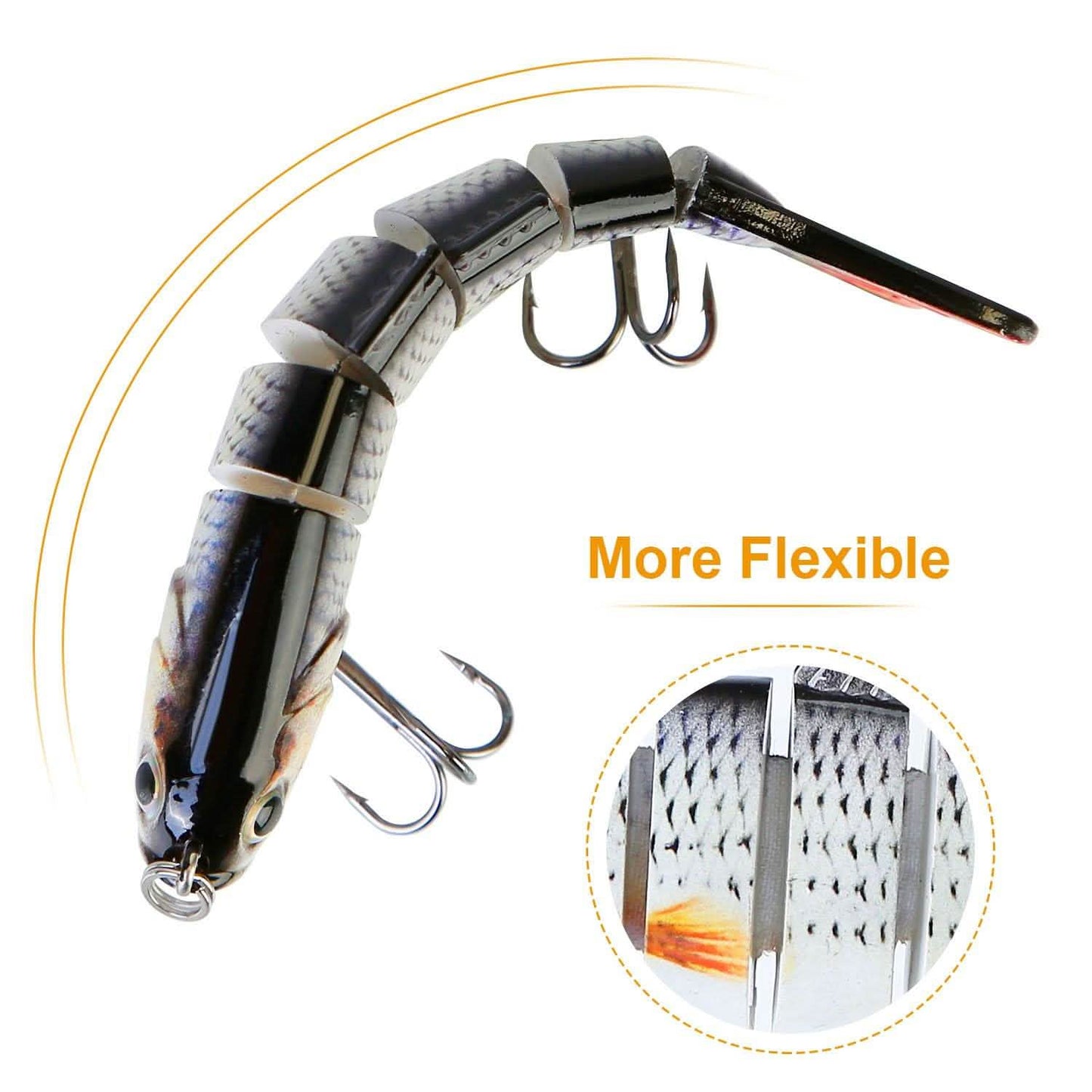 4-Piece: 6 Segment Multi Jointed Lifelike Fish Lures