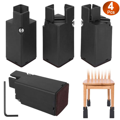 4-Piece: Adjustable Bed Riser with Screw Clamp