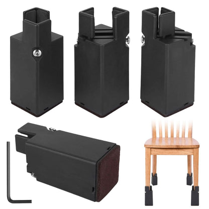 4-Piece: Adjustable Bed Riser with Screw Clamp