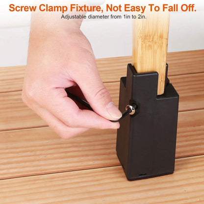 4-Piece: Adjustable Bed Riser with Screw Clamp