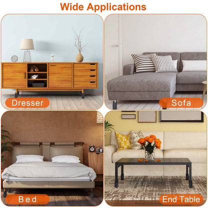 4-Piece: Adjustable Bed Riser with Screw Clamp