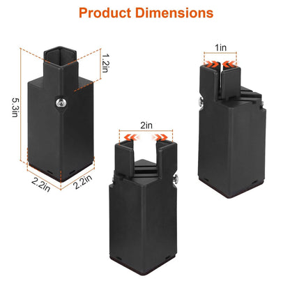 4-Piece: Adjustable Bed Riser with Screw Clamp