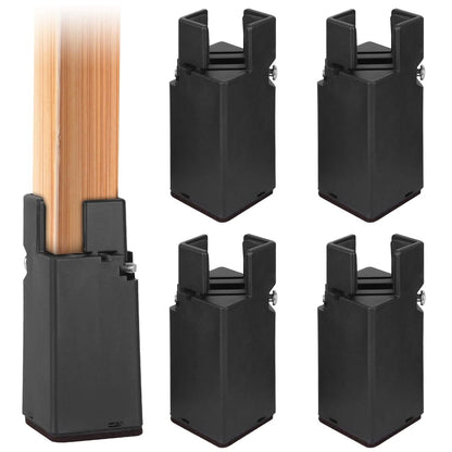4-Piece: Adjustable Bed Riser with Screw Clamp