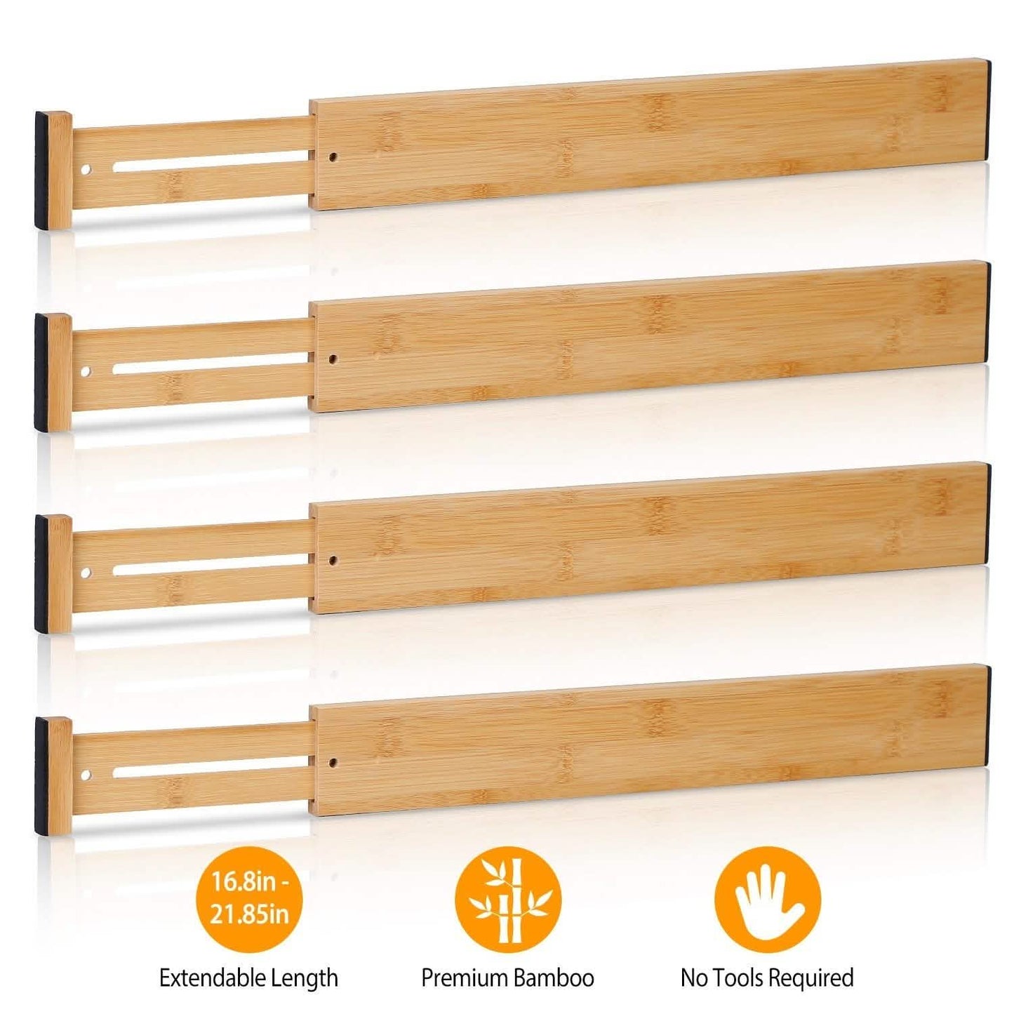 4-Piece: Adjustable Drawer Divider
