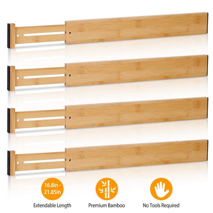 4-Piece: Adjustable Drawer Divider