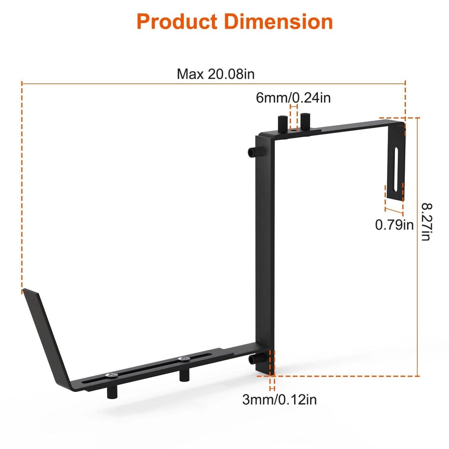 4-Piece: Adjustable Planter Box Brackets