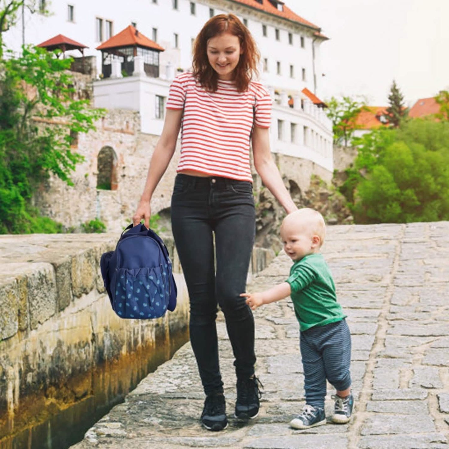 4-Piece: Baby Diaper Tote Bag Set