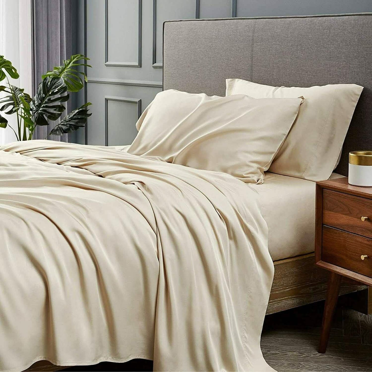 4-Piece: Bibb Home 300tc Bamboo Viscose Sheet Set