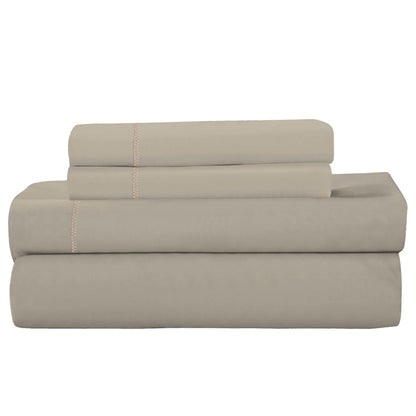 4-Piece: Brushed Cotton Percale Sheet Set