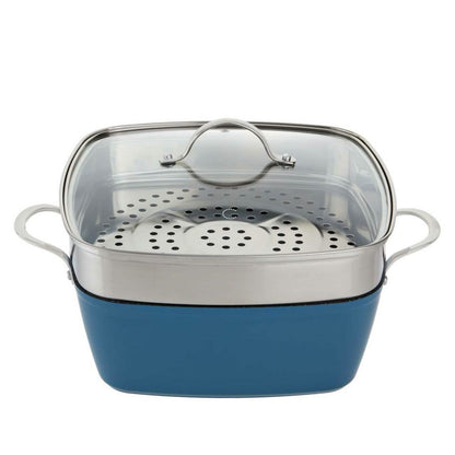 4-Piece: Curtis Stone Dura-Pan Chef Square Saute Set (Refurbished)