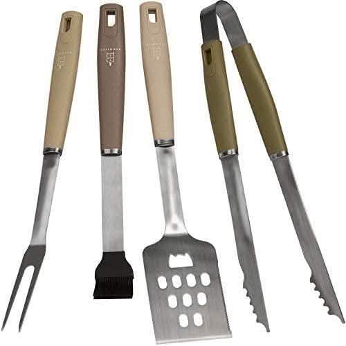 4-Piece: Den Haven Stainless Steel BBQ Accessory Grill Tool Set