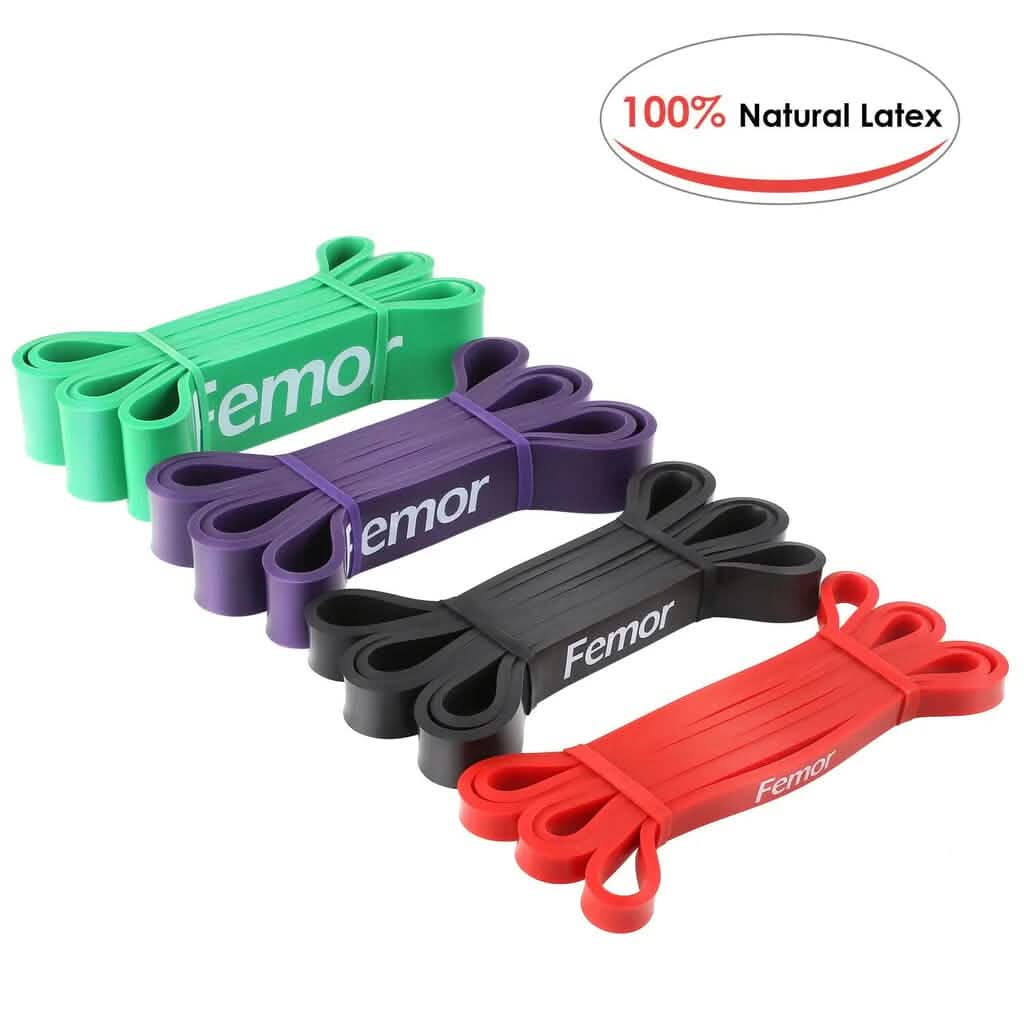4-Piece: Exercise Bands Latex Resistance elastic Band -Pull Up Assist Bands Fitness