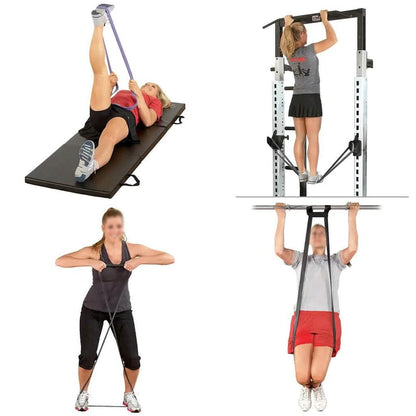 4-Piece: Exercise Bands Latex Resistance elastic Band -Pull Up Assist Bands Fitness