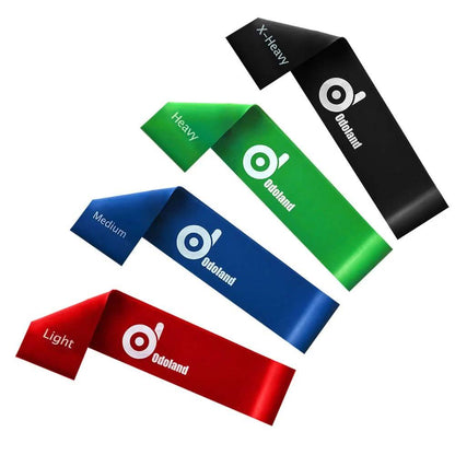 4-Piece: Exercise Resistance Loop Bands Assisted Pull Up Yoga Training
