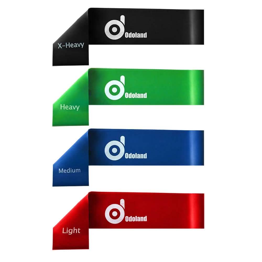 4-Piece: Exercise Resistance Loop Bands Assisted Pull Up Yoga Training