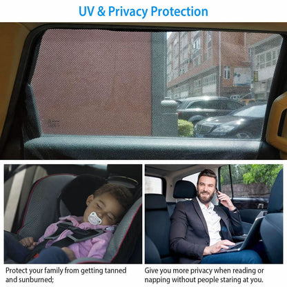 4-Piece: Front Rear Car Window Magnet Covers