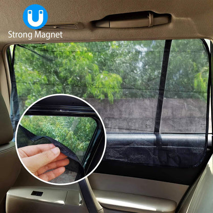 4-Piece: Front Rear Car Window Magnet Covers