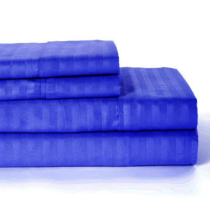 4-Piece: Lux Decor Collection Stripe Sheet Set