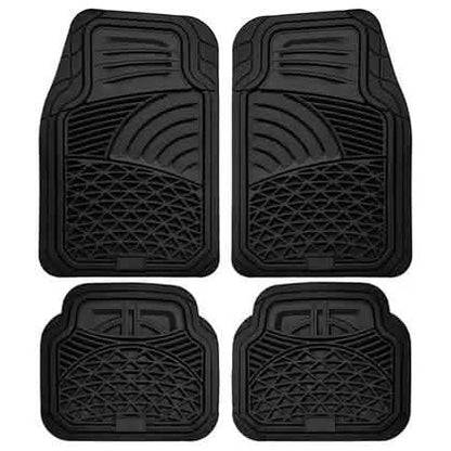 4-Piece: OxGord Universal Fit Heavy-Duty Rubber Car-Floor Mats Set