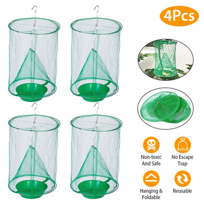 4-Piece: Ranch Fly Trap with Bait Set