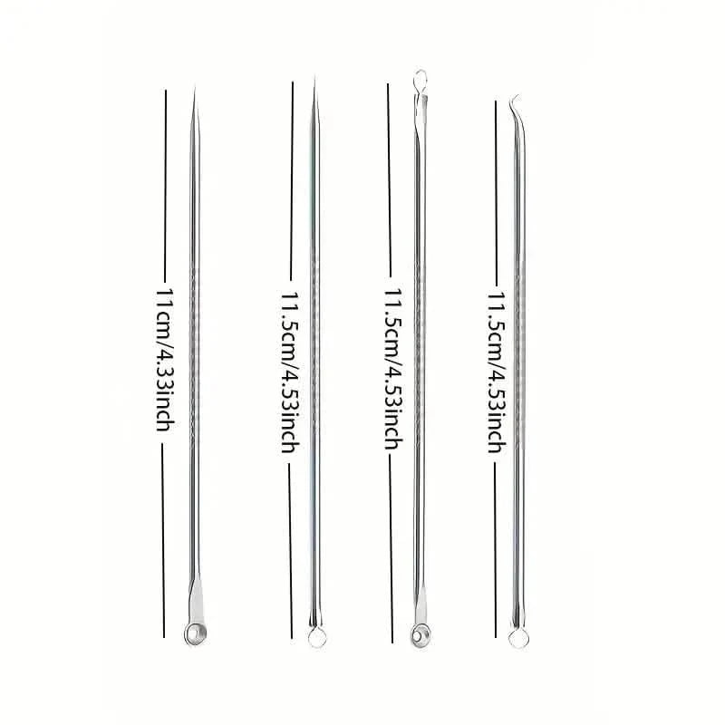4-Piece Set: Blackhead Remover Tool for Blackheads, Acne and Dark Spots
